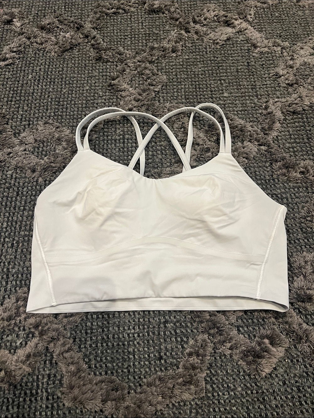 lululemon athletica light grey Strappy Longline Sports Bra